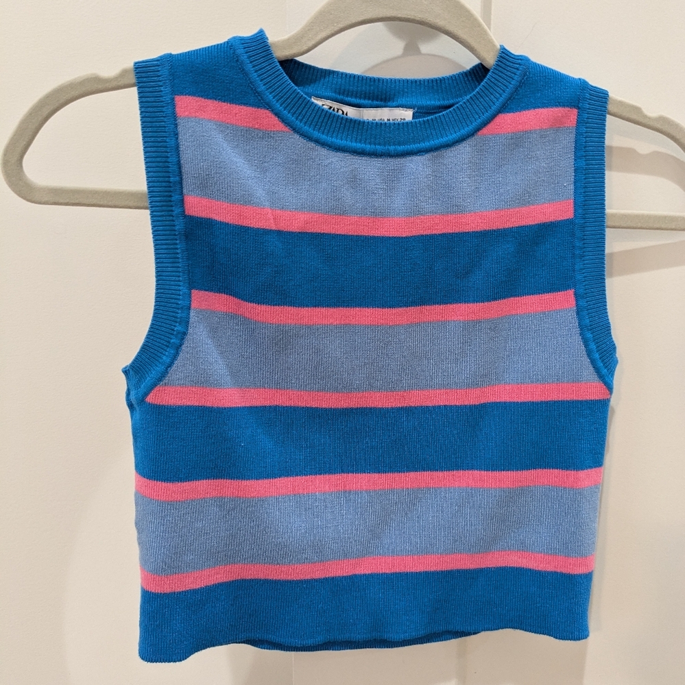 Zara Cropped Sweater Tank